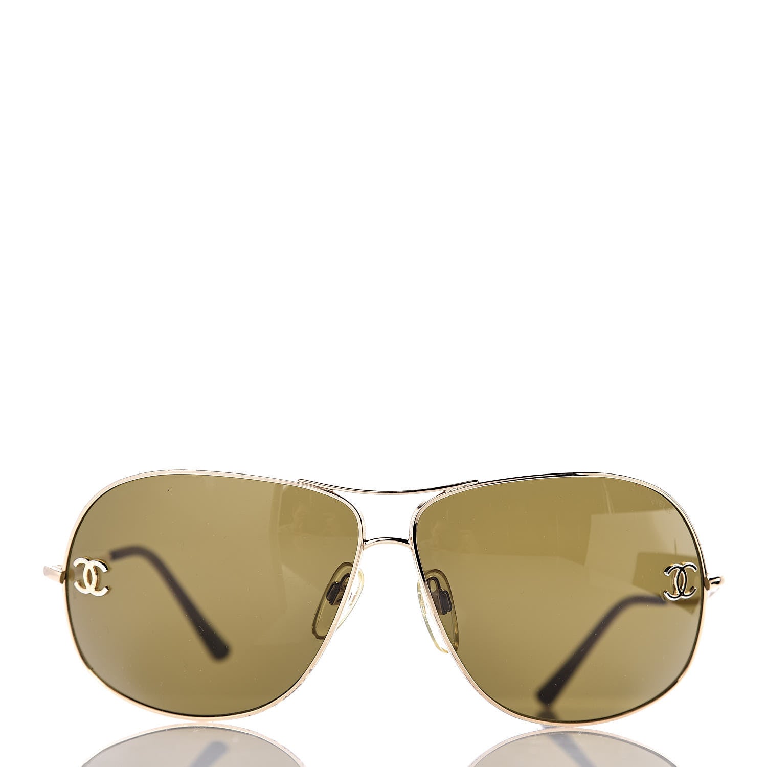 Chanel Aviator Sunglasses 4132 Gold 2 of 10
