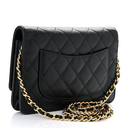 Chanel Caviar Quilted Wallet On Chain WOC Black 3 of 12