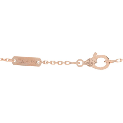 Van Cleef & Arpels 18K Rose Gold Diamond Vintage Alhambra Pendant Necklace 4 of 4