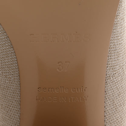 Hermes Knit Calfskin Volver 60 Ankle Boots 37 Nocciola 6 of 9