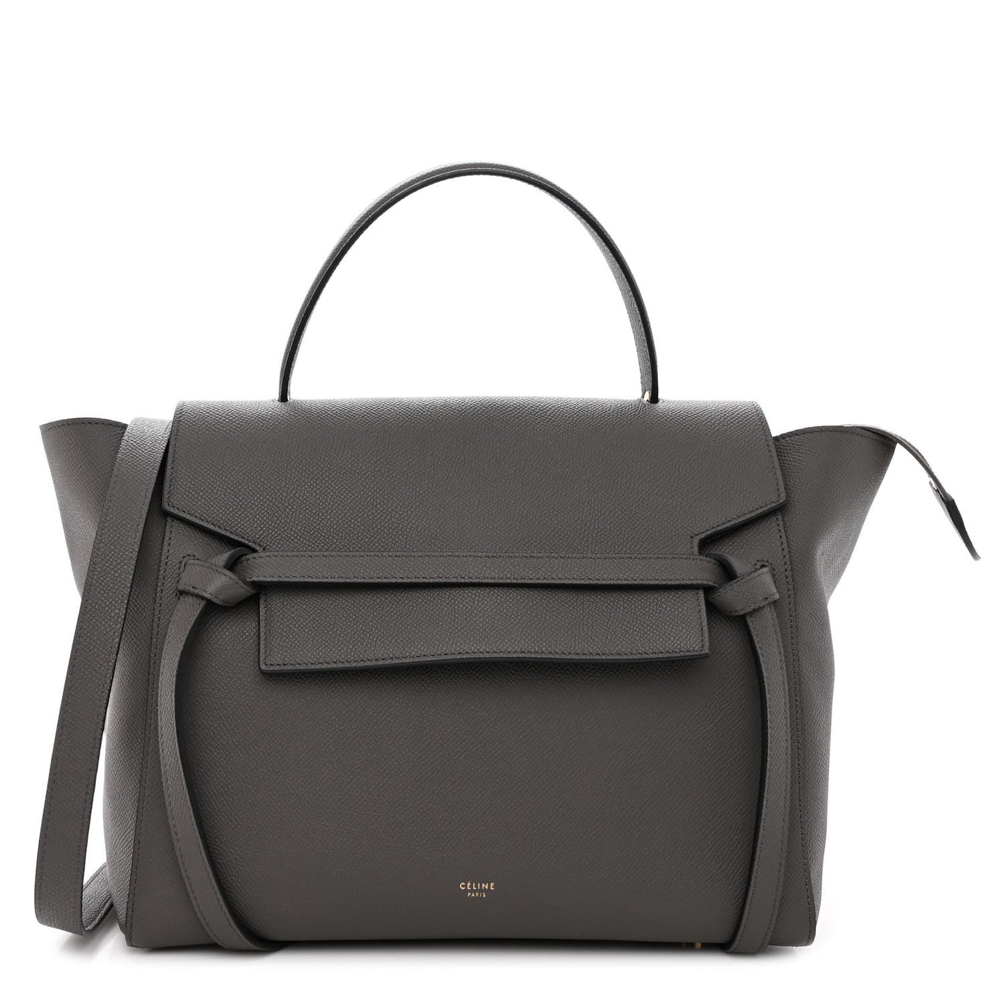 Grained Calfskin Mini Belt Bag Grey