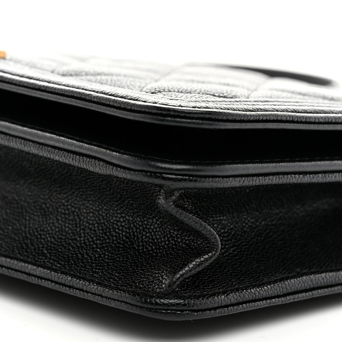 Caviar Quilted Boy Wallet On Chain WOC Black