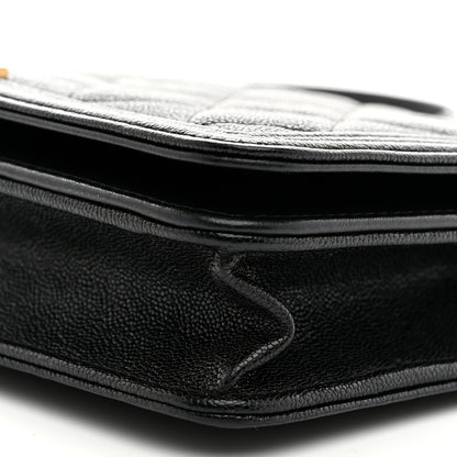 Chanel Caviar Quilted Boy Wallet On Chain WOC Black 11 of 11