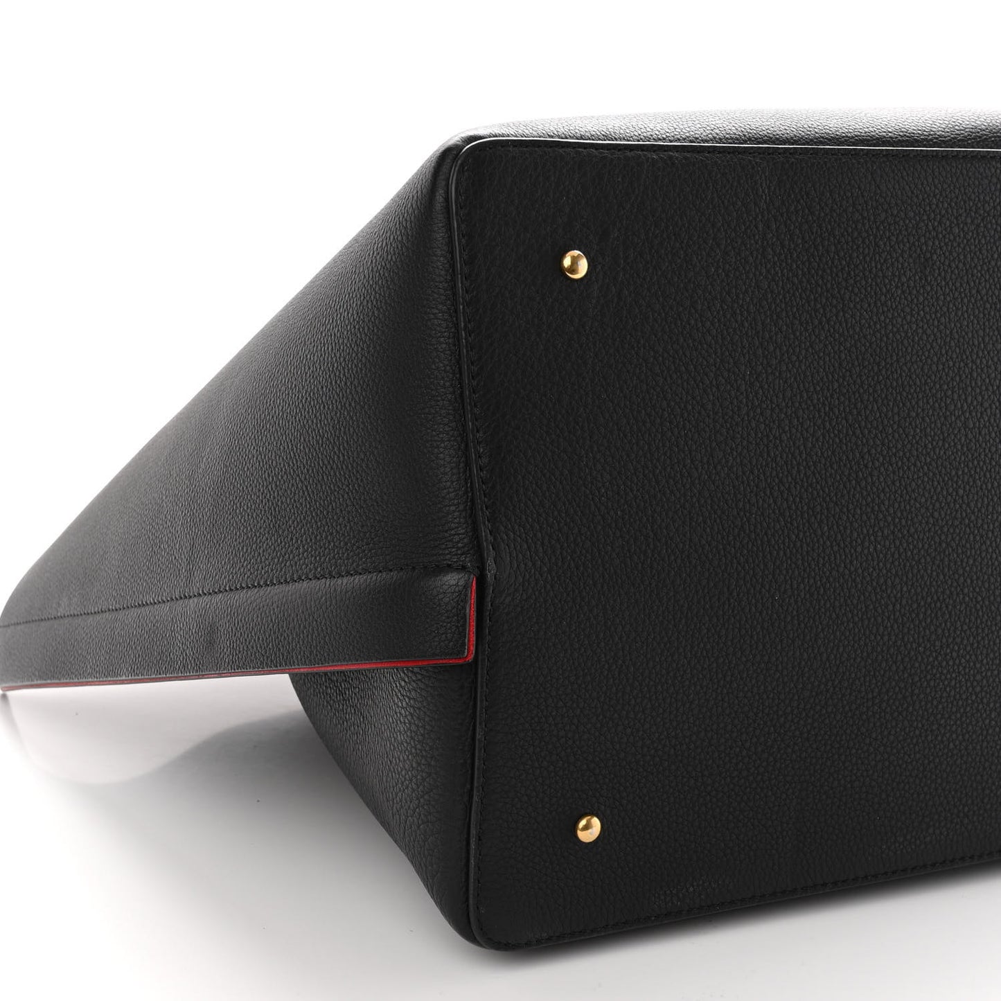 Grainy Calfskin Large VLogo Escape Shopper Black