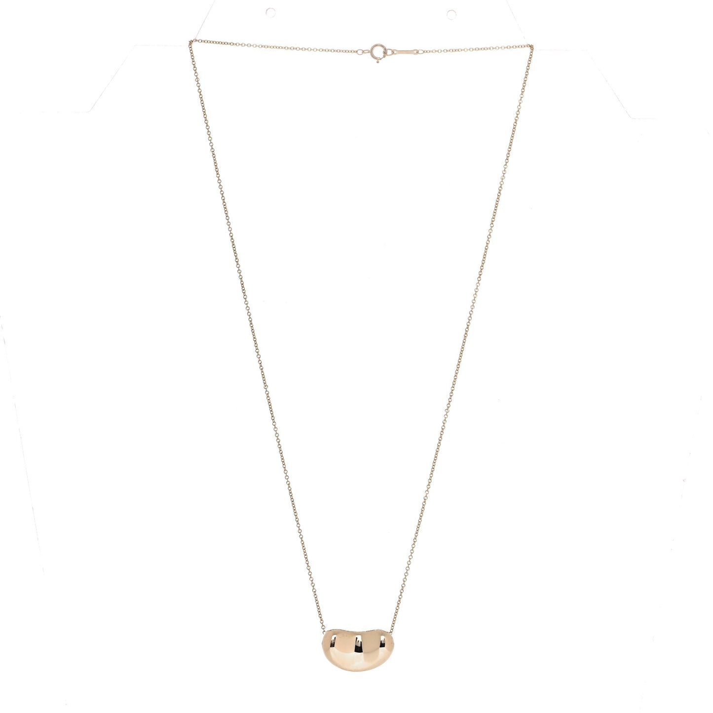 18K Yellow Gold 20mm Elsa Peretti Bean Pendant Necklace