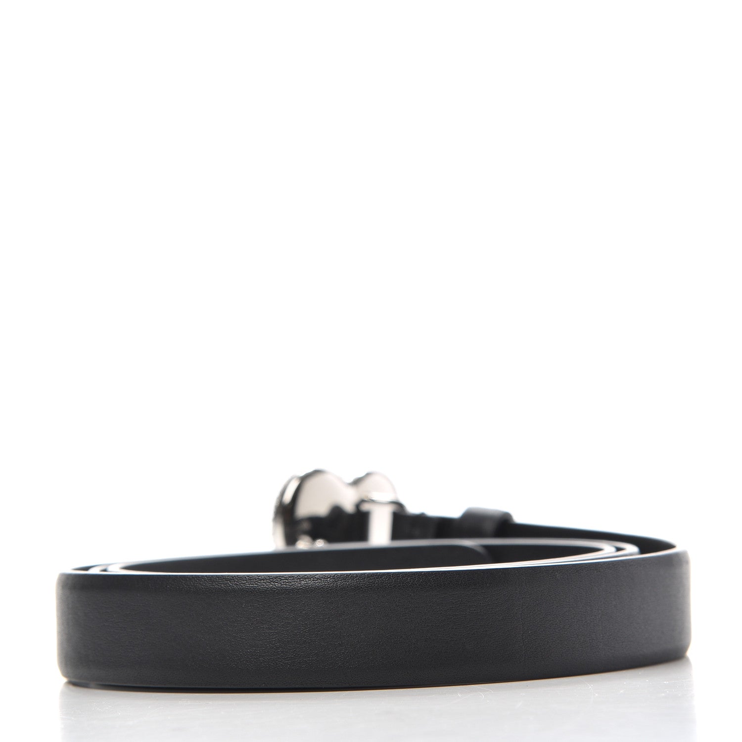 Chanel Calfskin Crystal Heart CC Belt 90 36 Black 2 of 7