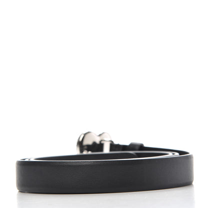 Chanel Calfskin Crystal Heart CC Belt 90 36 Black 2 of 7