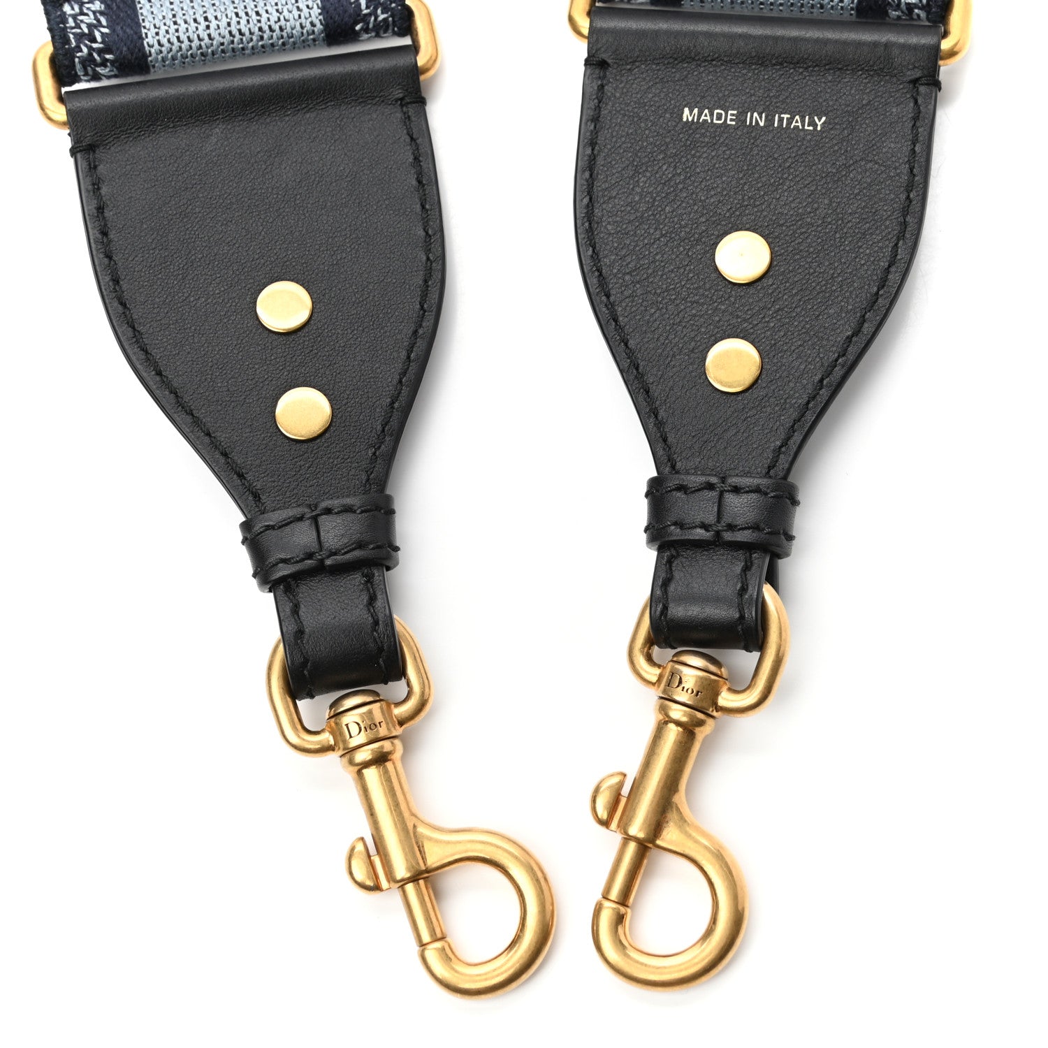 Christian Dior Canvas Embroidered Adjustable Shoulder Strap Blue 4 of 4