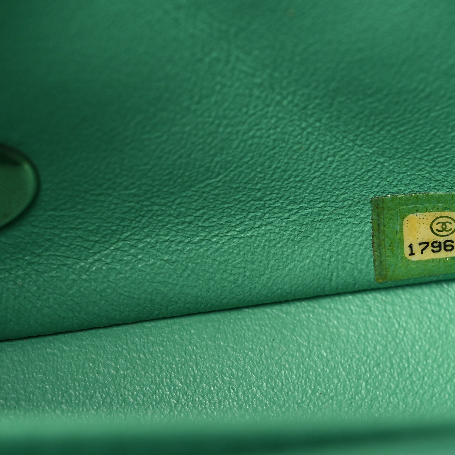 Chanel Patent Calfskin Quilted Mini Square Flap Green 7 of 12
