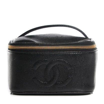 Chanel Caviar CC Small Cosmetic Case Black 1 of 7