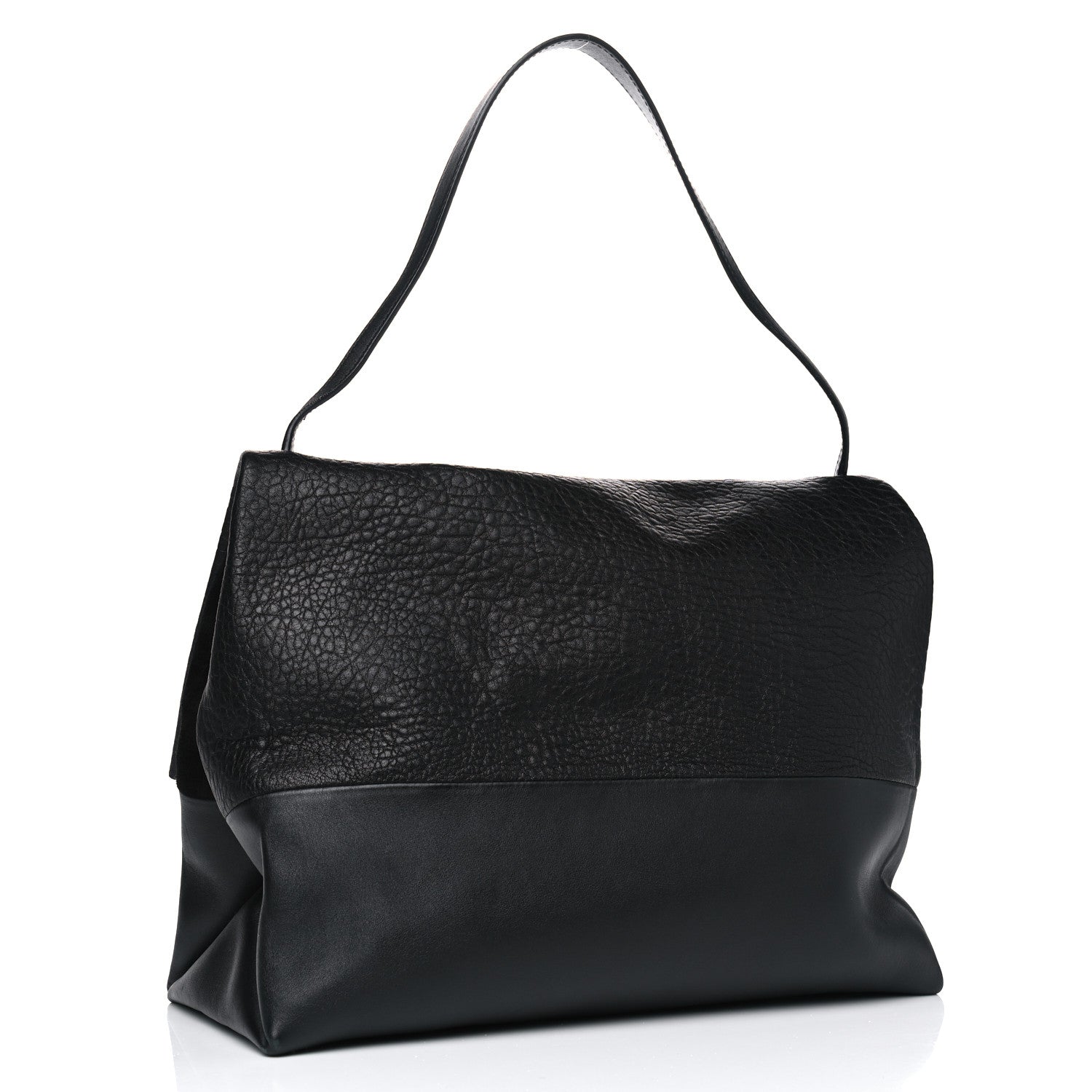 Celine Shrunken Lambskin All Soft Shoulder Bag Black 3 of 13