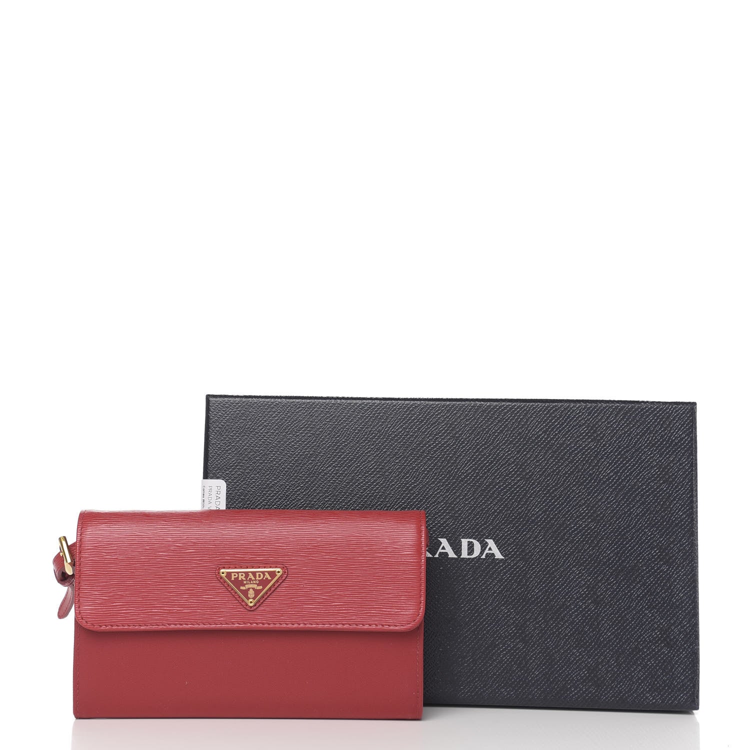 Prada Vitello Move Flap Wallet With Strap Fuoco 11 of 11