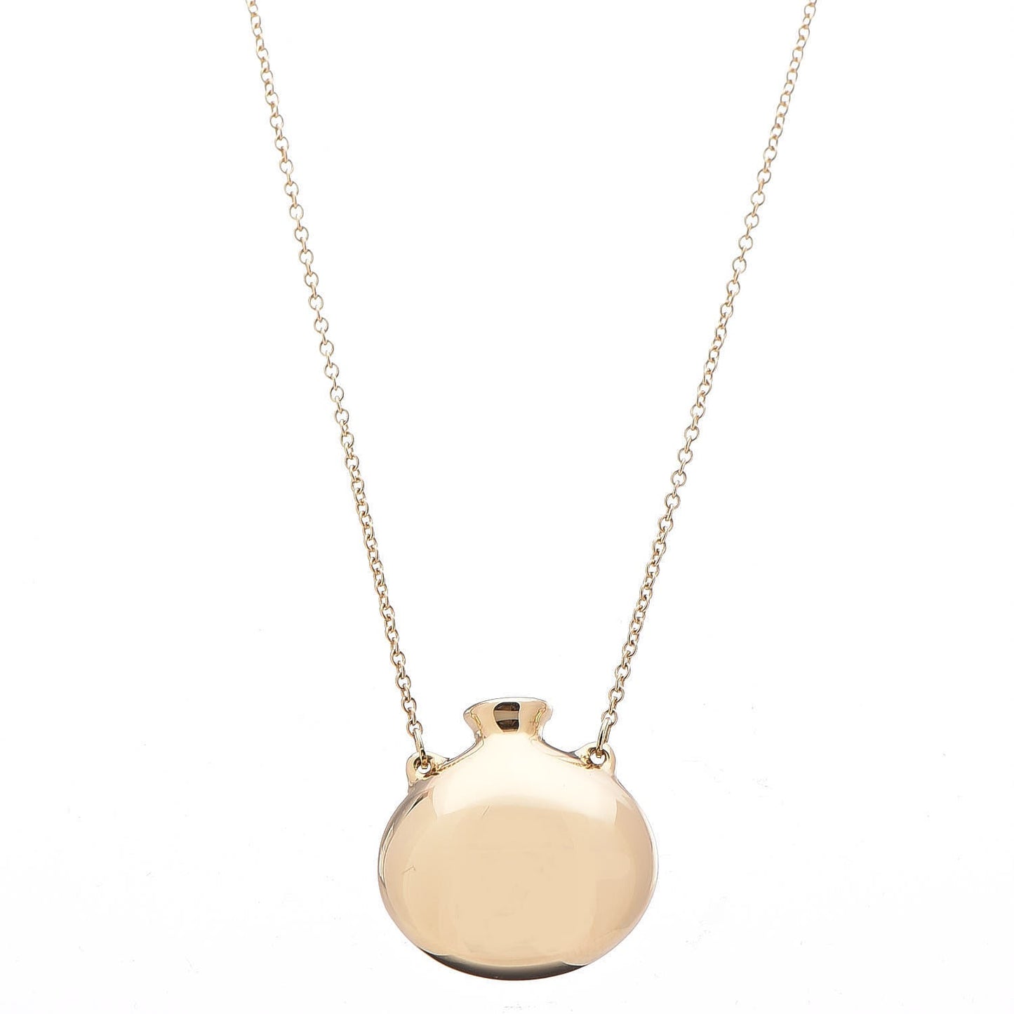 18K Yellow Gold Elsa Peretti Bottle Open Bottle Pendant Necklace