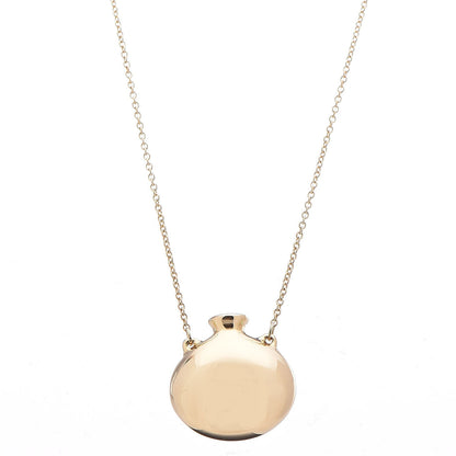Tiffany 18K Yellow Gold Elsa Peretti Bottle Open Bottle Pendant Necklace 1 of 6
