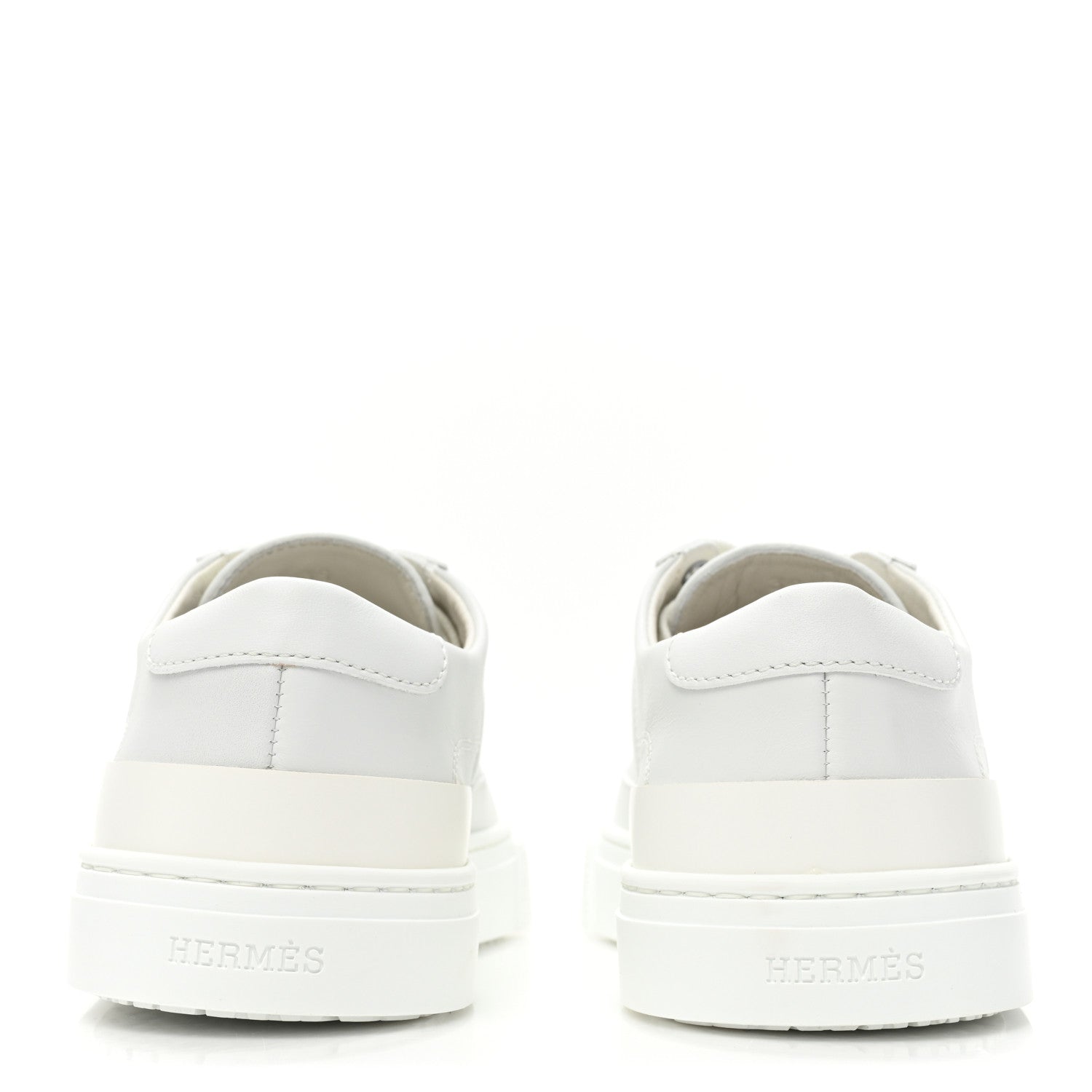 Hermes Calfskin Womens Deep Sneakers 35 White 4 of 10