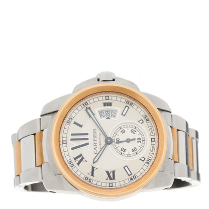 Cartier Stainless Steel 18K Pink Gold 42mm Calibre de Cartier Automatic Watch 2 of 5