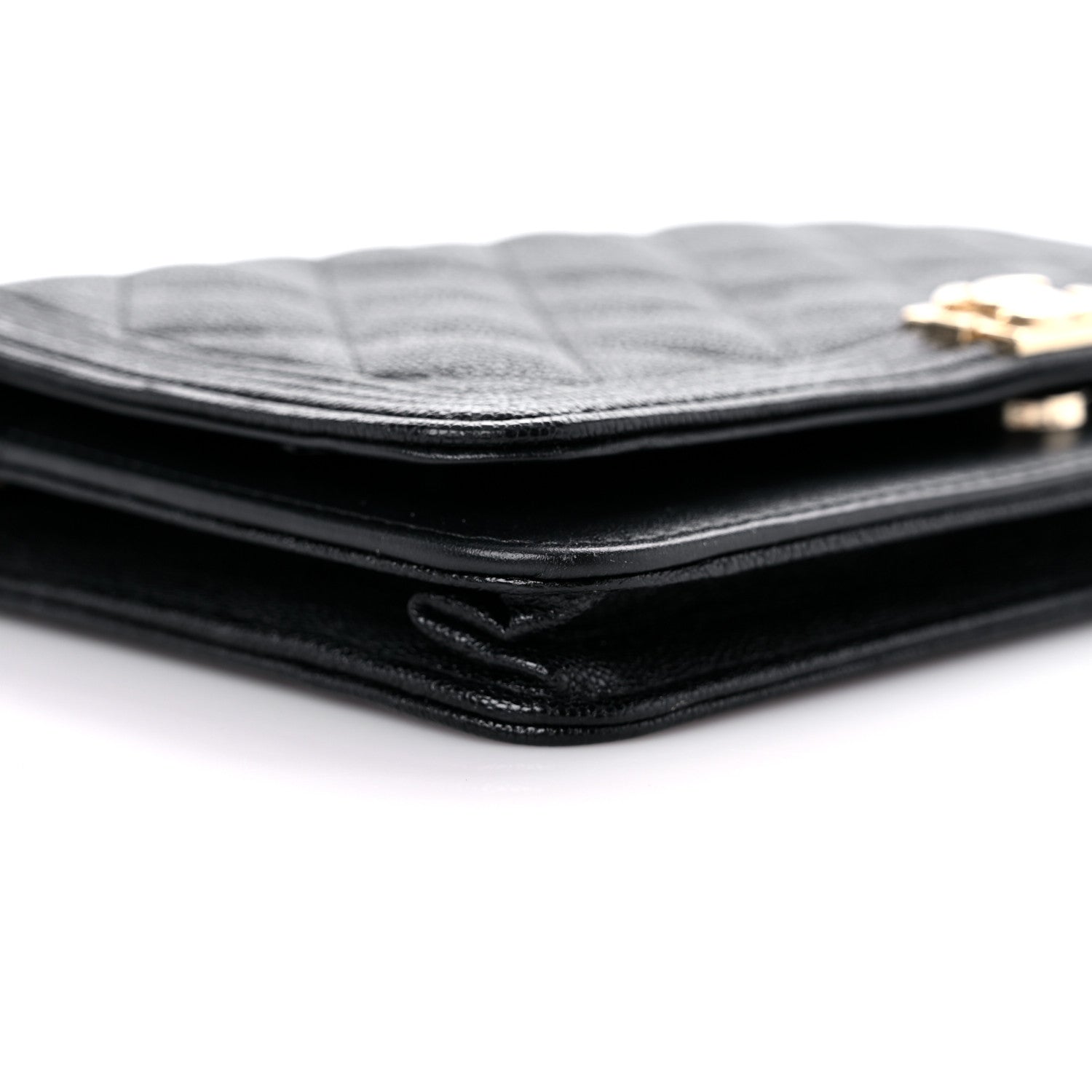 Chanel Caviar Quilted Boy Wallet On Chain WOC Black 10 of 17
