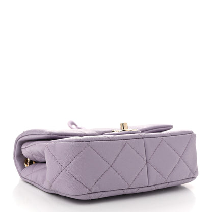 Chanel Caviar Quilted Funky Match Mini Flap Light Purple Light Purple 4 of 11