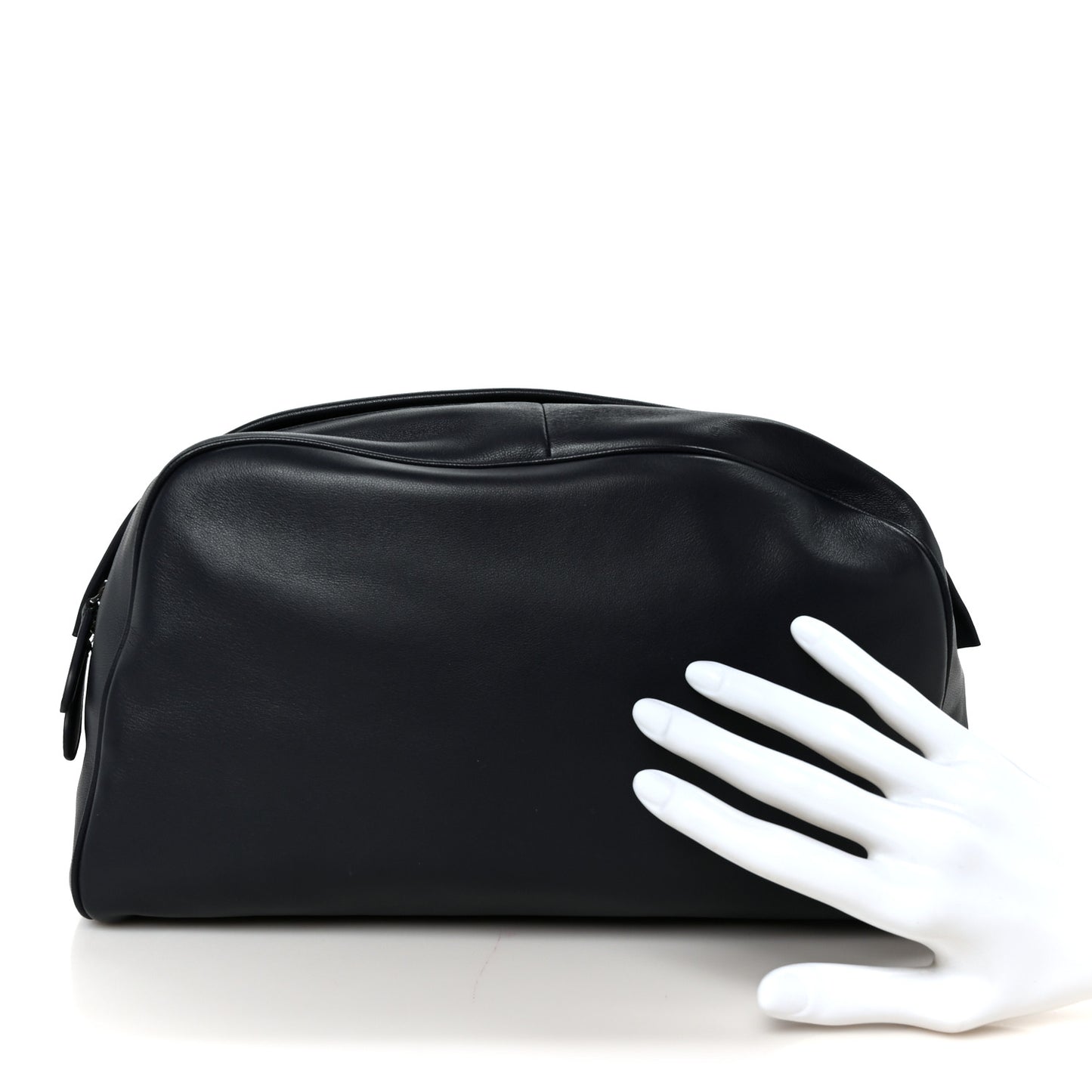 Calfskin Leila Clutch Dark Navy