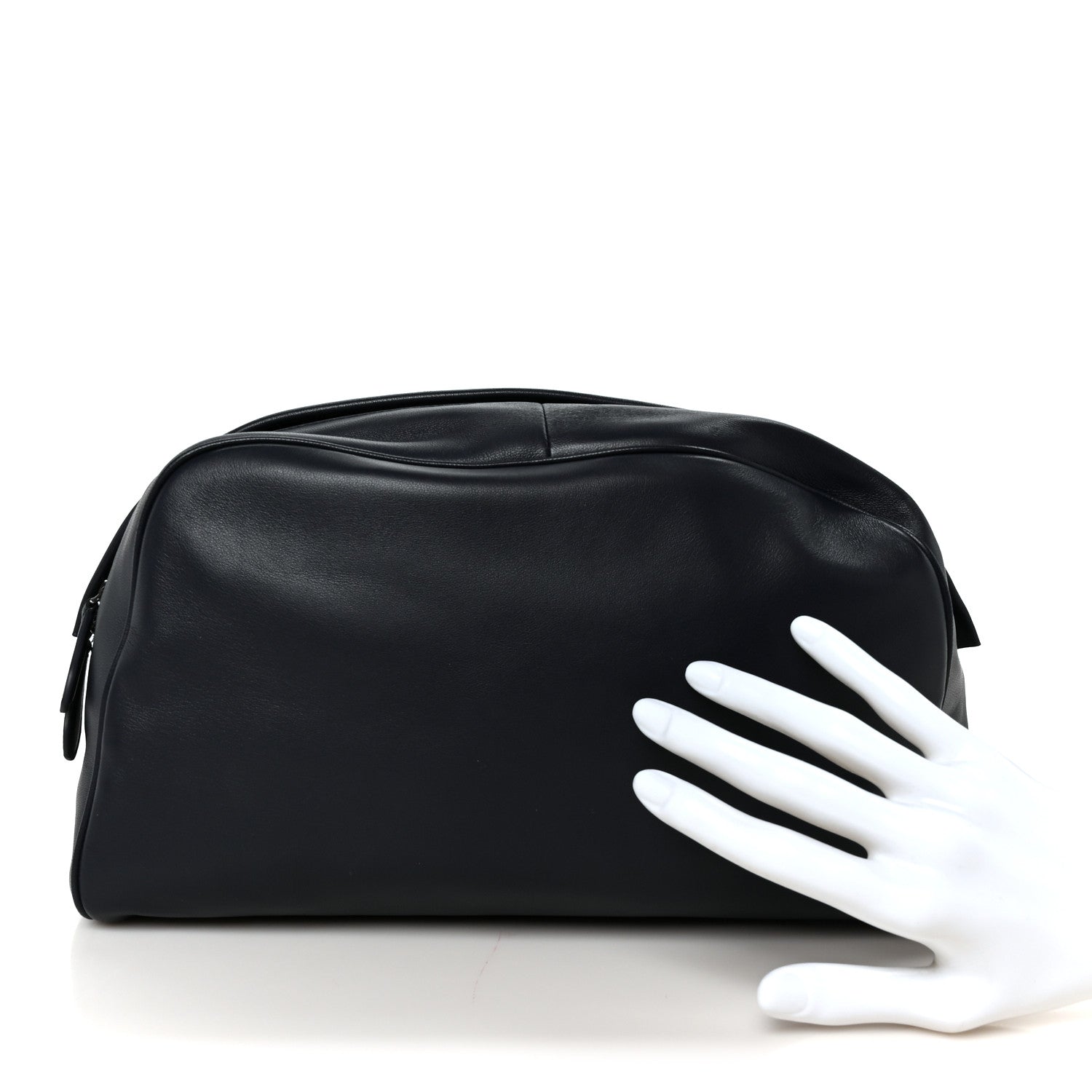 The Row Calfskin Leila Clutch Dark Navy 2 of 7