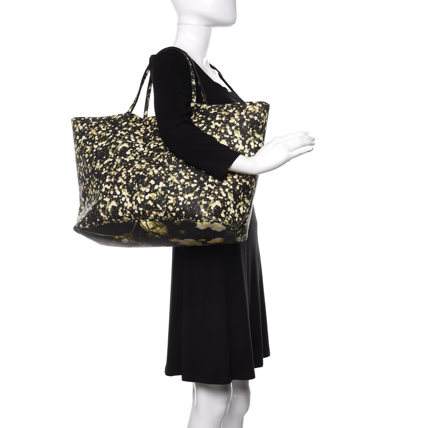 Textured Coated Canvas Baby's Breath Print Large Antigona Tote
