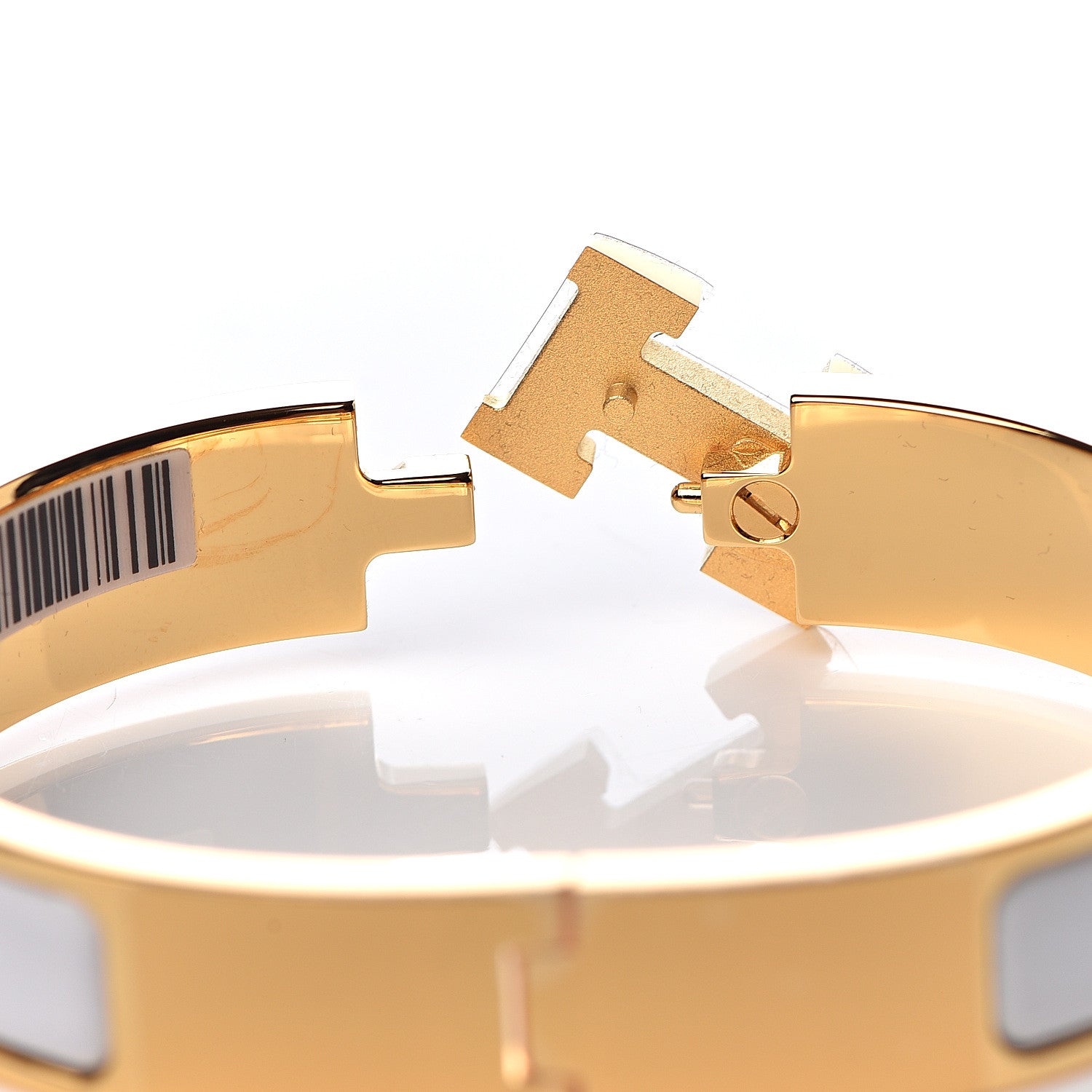 Hermes Enamel Narrow Clic Clac H Bracelet PM White 3 of 5