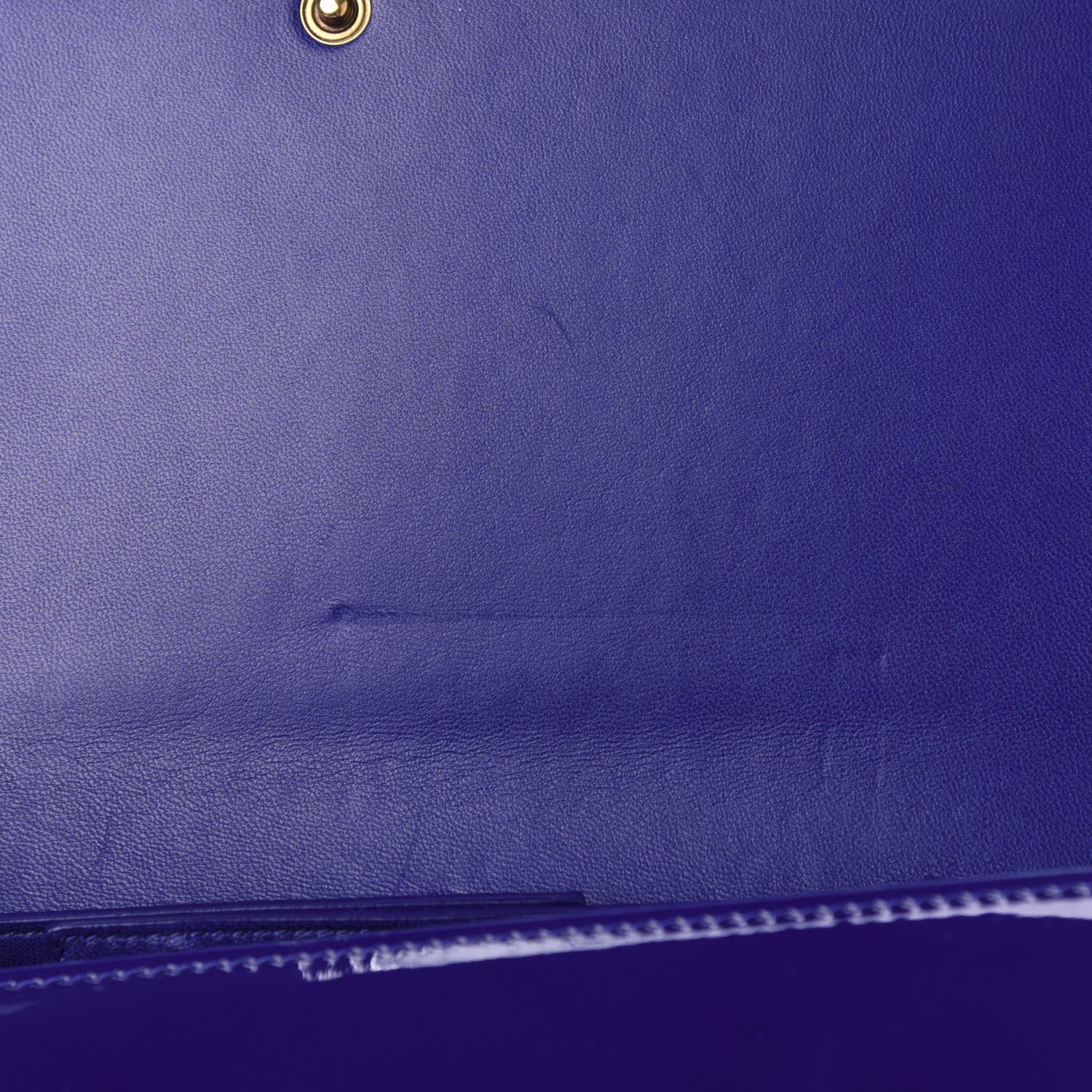 Saint Laurent Patent Calfskin Monogram Kate Wallet On Chain Royal Blue 7 of 10