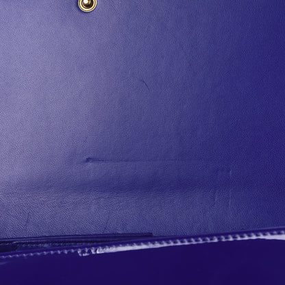 Saint Laurent Patent Calfskin Monogram Kate Wallet On Chain Royal Blue 7 of 10