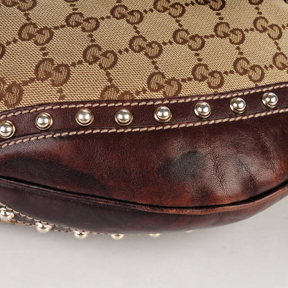 Gucci Monogram Web Studded Pelham Shoulder Bag Dark Brown 7 of 7
