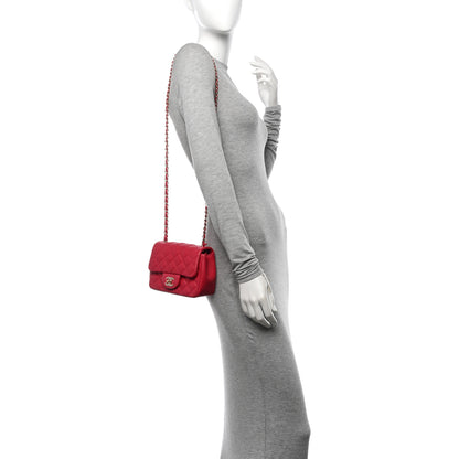 Chanel Lambskin Quilted Mini Square Flap Dark Pink 2 of 14