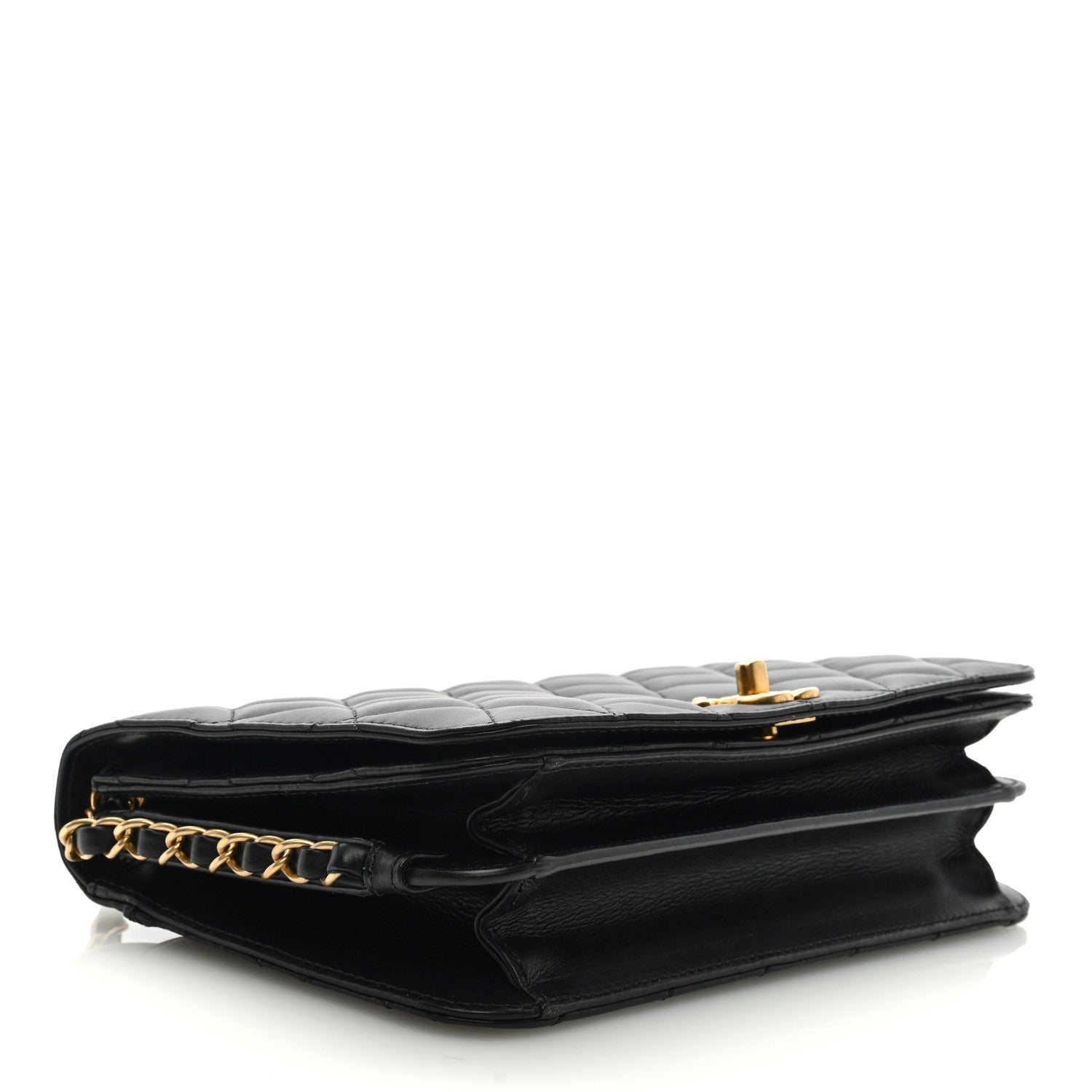 Chanel Lambskin Quilted Chain Medium Single Flap Black 4 of 10