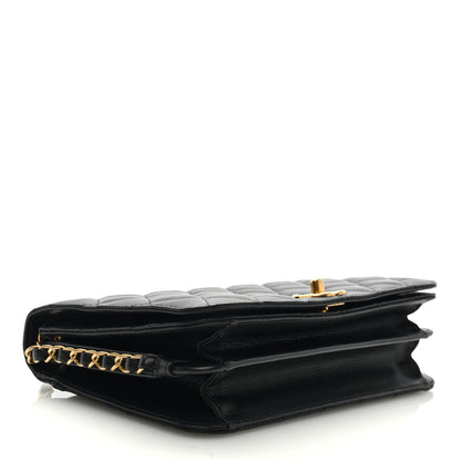 Chanel Lambskin Quilted Chain Medium Single Flap Black 4 of 10