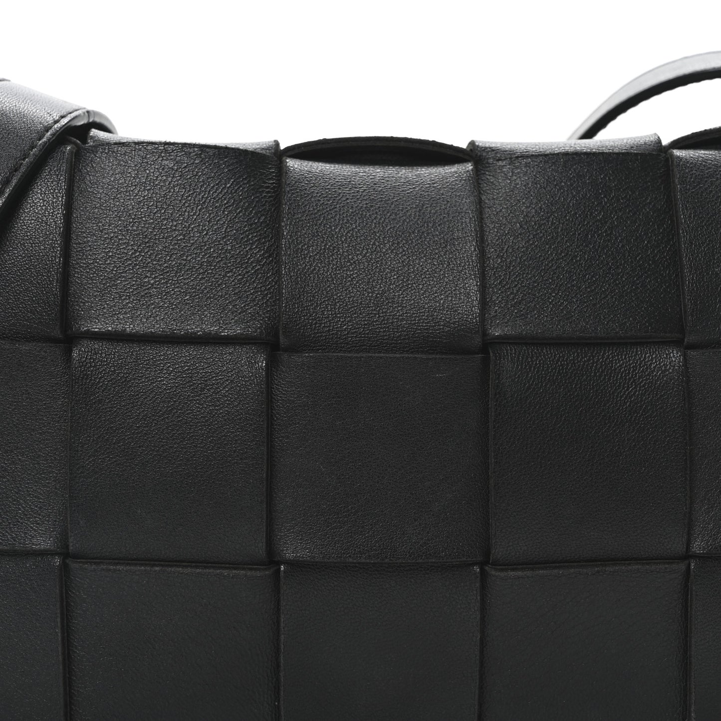 Lambskin Maxi Intrecciato Cassette Crossbody Bag Black