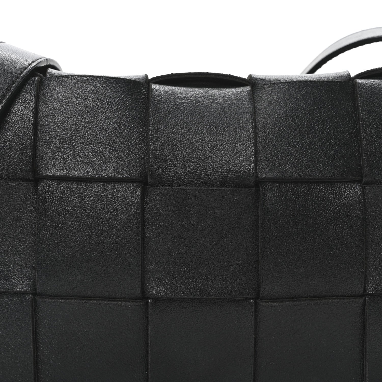 Bottega Veneta Lambskin Maxi Intrecciato Cassette Crossbody Bag Black 7 of 9