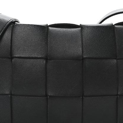 Bottega Veneta Lambskin Maxi Intrecciato Cassette Crossbody Bag Black 7 of 9