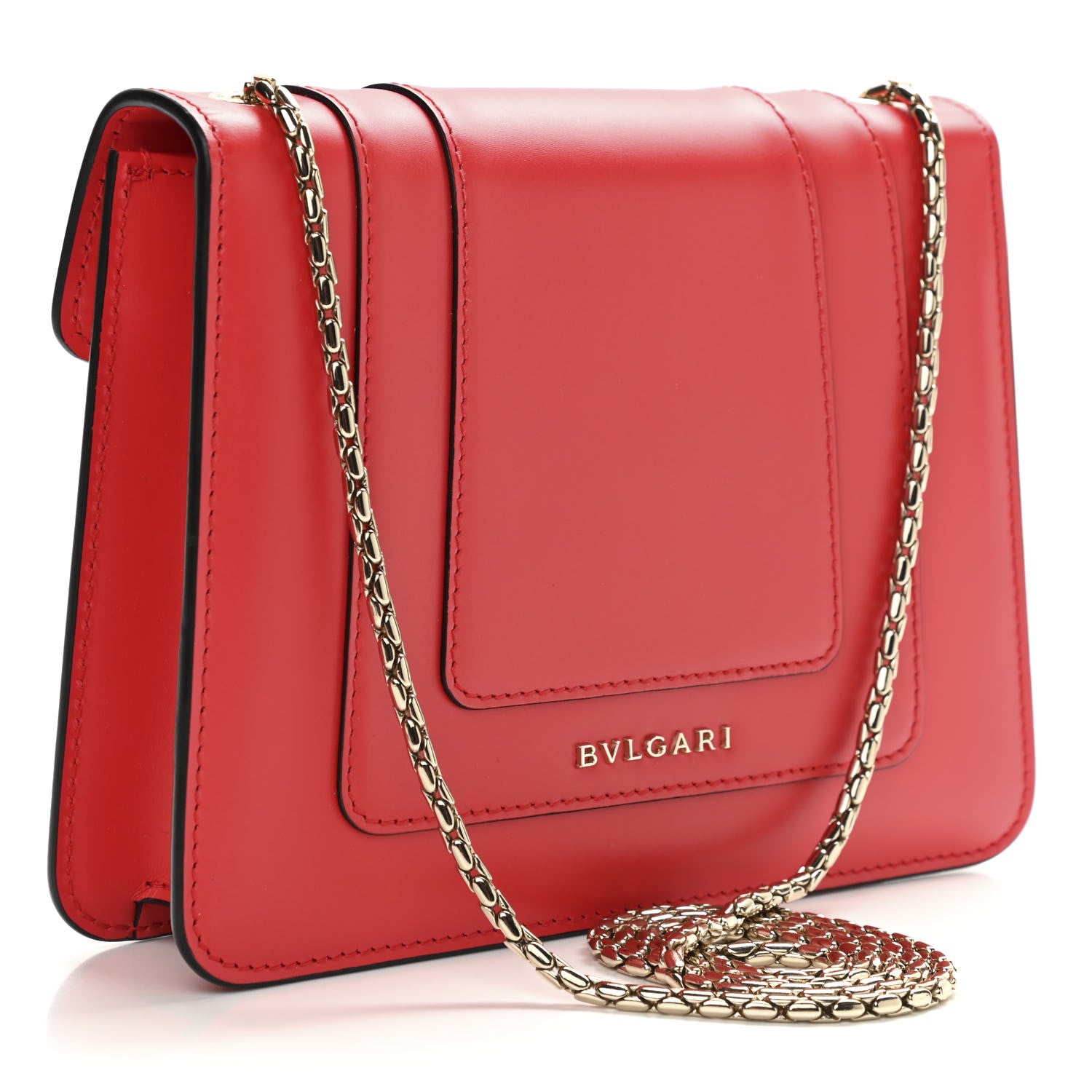 Bulgari Calfskin Serpenti Forever Crossbody Bag Red 3 of 10