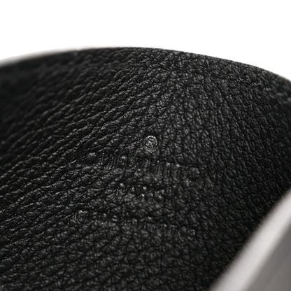 Louis Vuitton Calfskin Monogram Shadow Double Card Holder Black 6 of 9