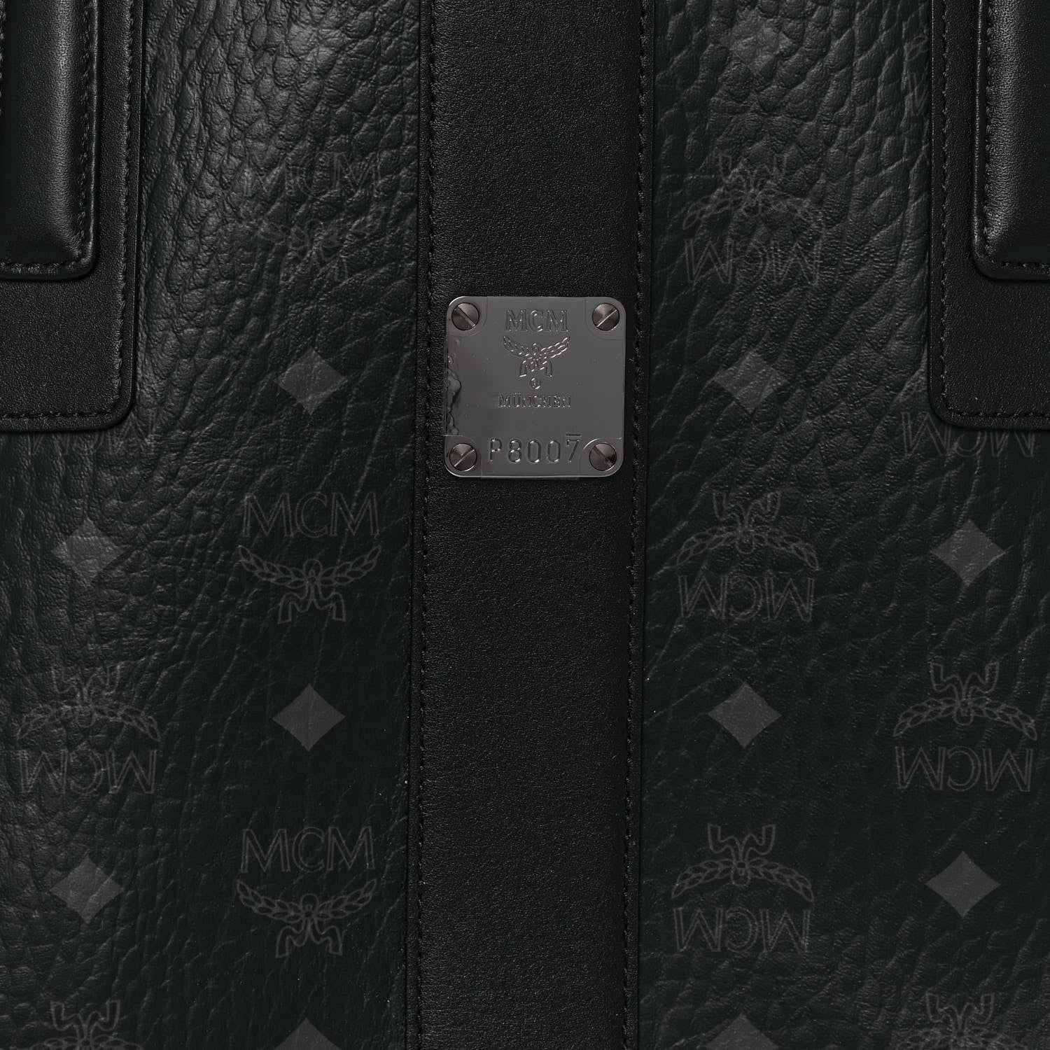 MCM Visetos Medium Liz Reversible Shopper Tote Black 9 of 18