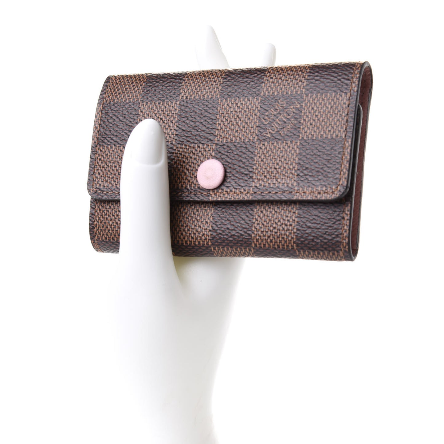 Damier Ebene Multicles 6 Key Holder Rose Ballerine