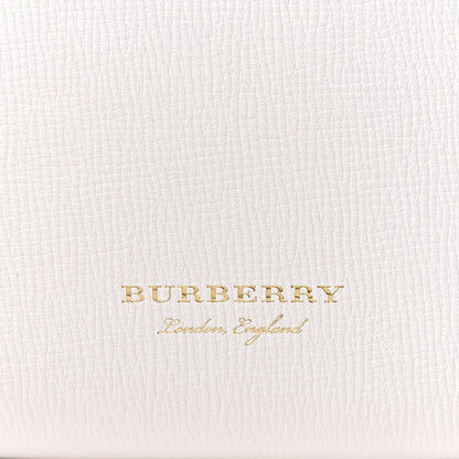 Burberry Grainy Calfskin House Check Small Banner Tote Chalk White 12 of 12