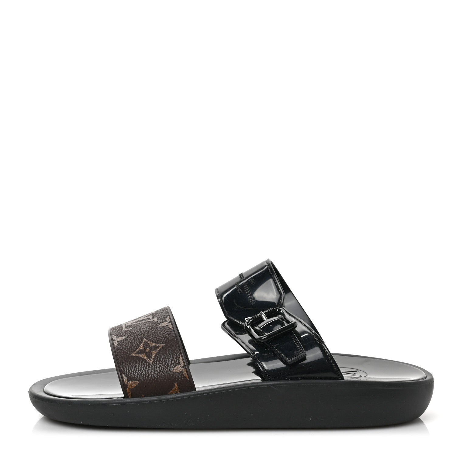 Louis Vuitton Monogram Sunbath Flat Mule Sandals 41 Black 1 of 7
