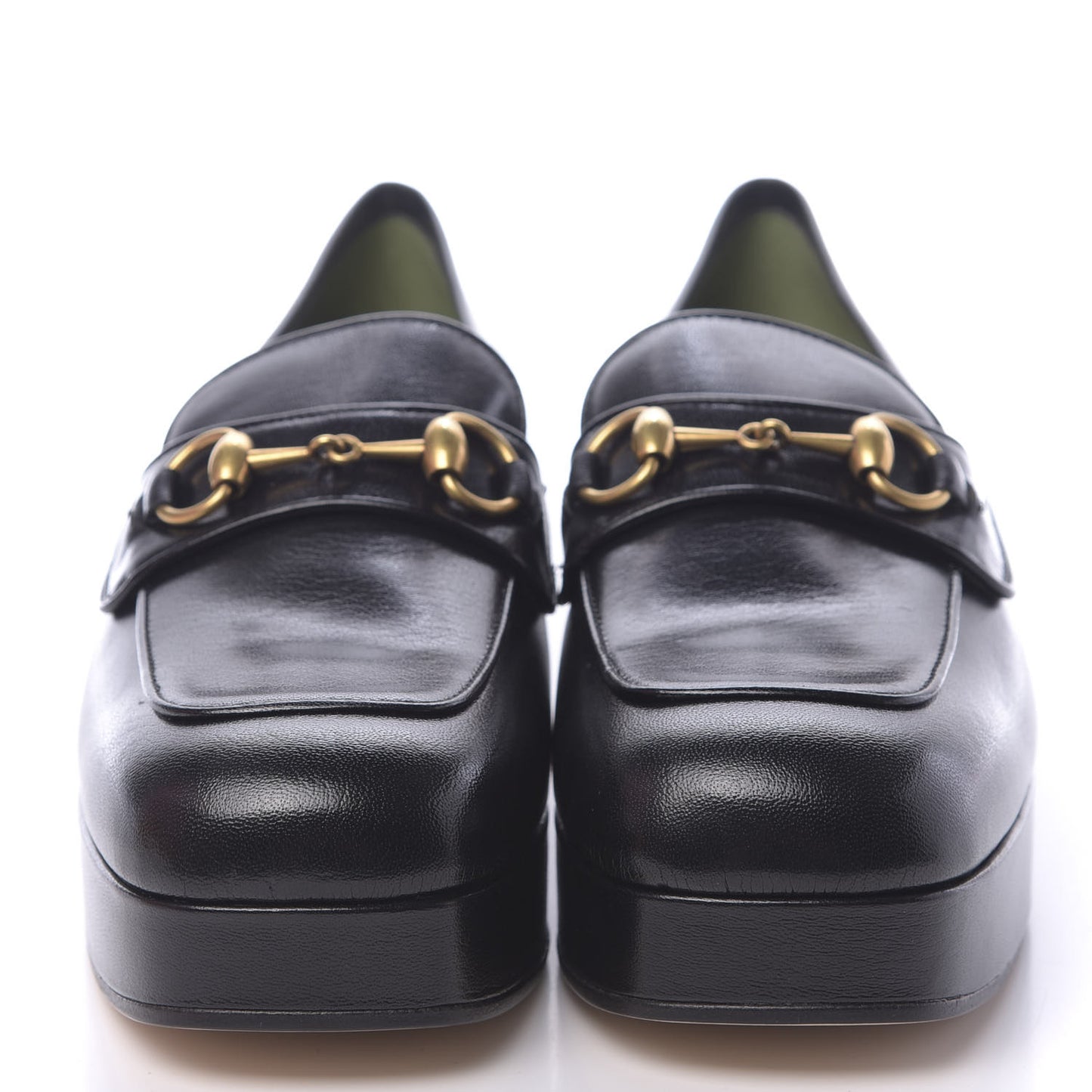 Goatskin Houdan Platform Loafers 41 Black