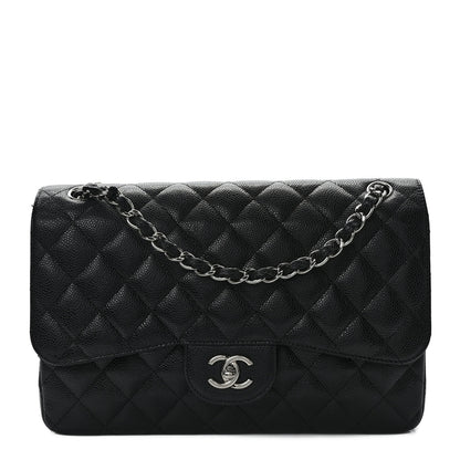 Chanel Caviar Quilted Jumbo Double Flap Black 1 of 11