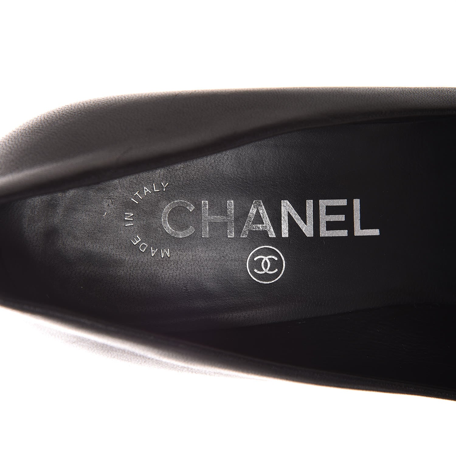 Chanel Lambskin Camellia Pumps 37.5 Black 6 of 8