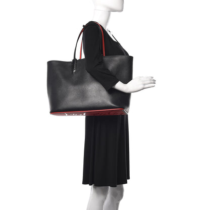 Christian Louboutin Calfskin Spikes East West Cabata Tote Black 2 of 10