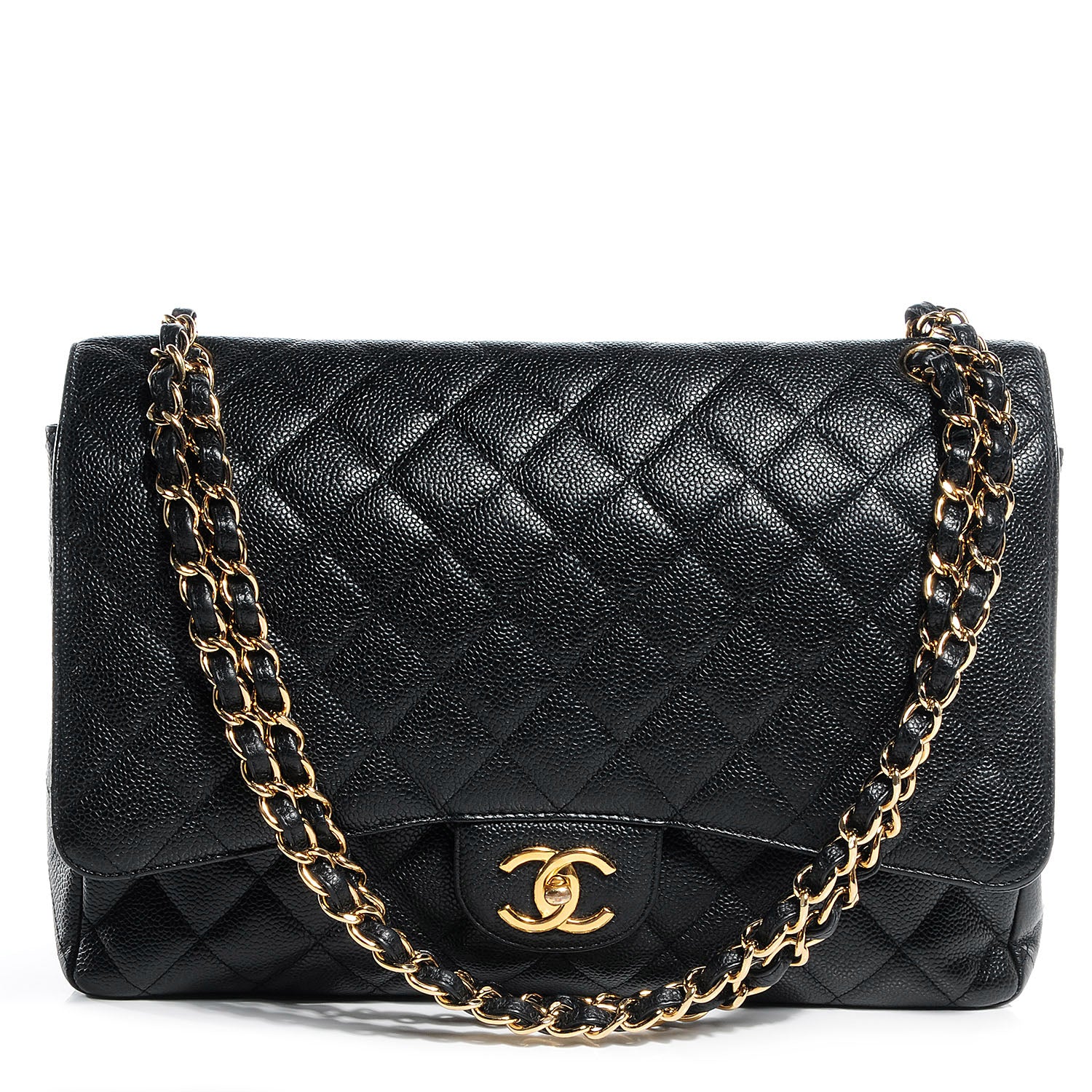 Chanel Caviar Quilted Maxi Double Flap Black 1 of 10