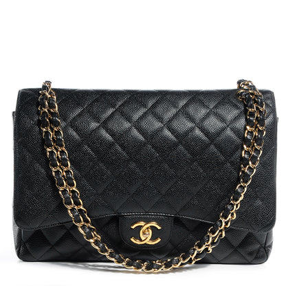 Chanel Caviar Quilted Maxi Double Flap Black 1 of 10