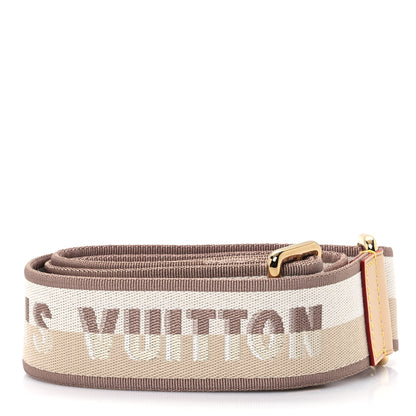 Louis Vuitton Jacquard Neverfull BB Shoulder Strap Beige Brown 2 of 3