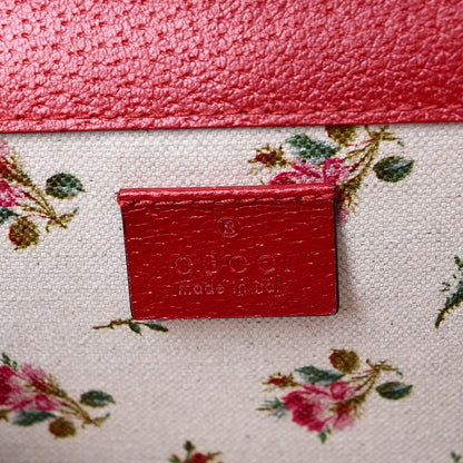 Gucci Calfskin Web Floral Embroidered Small Dionysus Shoulder Bag Hibiscus Red 6 of 7