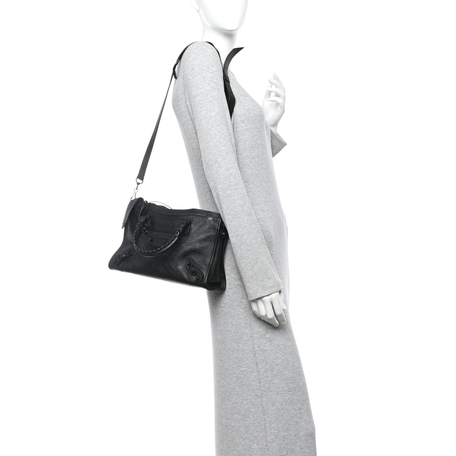 Balenciaga Chevre Black Metallic Edge Hardware S City Black 2 of 10
